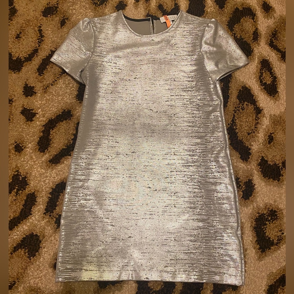 Futuristic Wayf silver shift dress